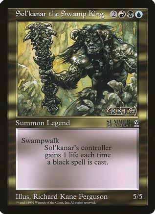 Sol'kanar the Swamp King (Arena League) (OVER-) - Oversize Cards Foil | Grognard Games