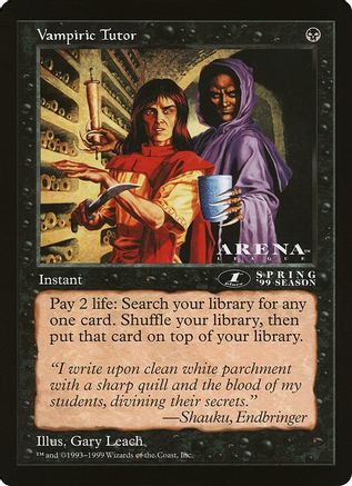 Vampiric Tutor (Arena League) (OVER-) - Oversize Cards | Grognard Games