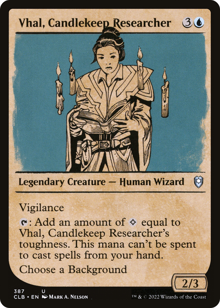 Vhal, Candlekeep Researcher (Showcase) [Commander Legends: Battle for Baldur's Gate] | Grognard Games