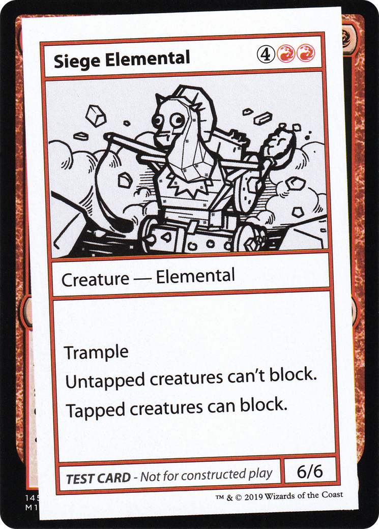Siege Elemental (2021 Edition) [Mystery Booster Playtest Cards] | Grognard Games