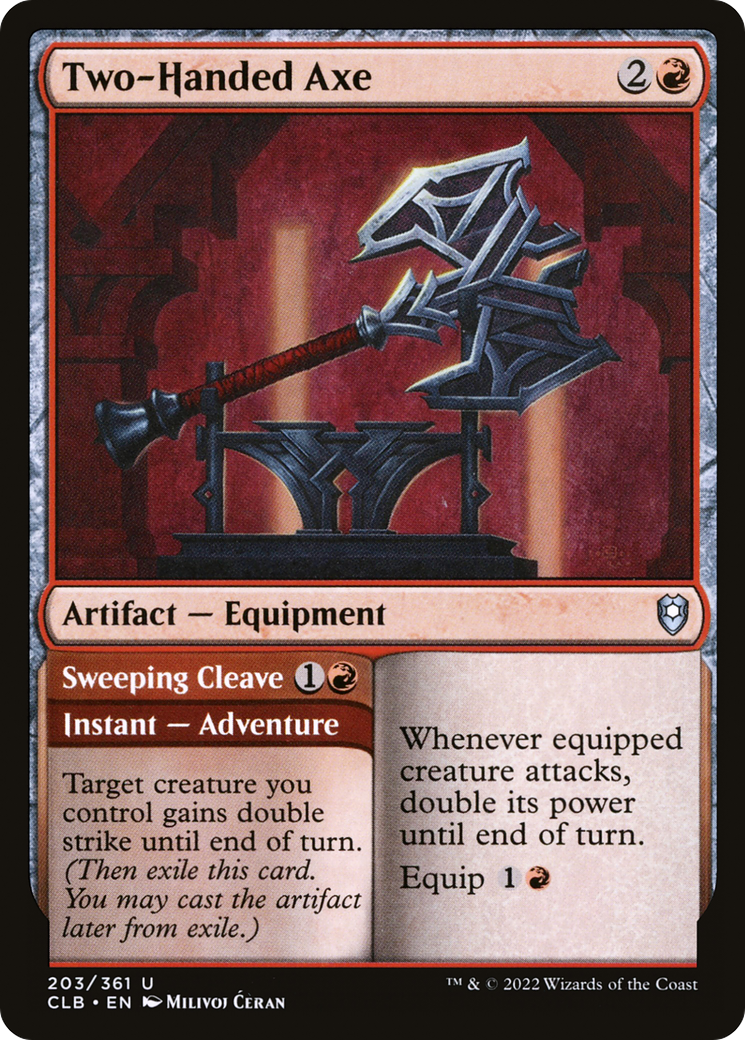 Two-Handed Axe // Sweeping Cleave [Commander Legends: Battle for Baldur's Gate] | Grognard Games