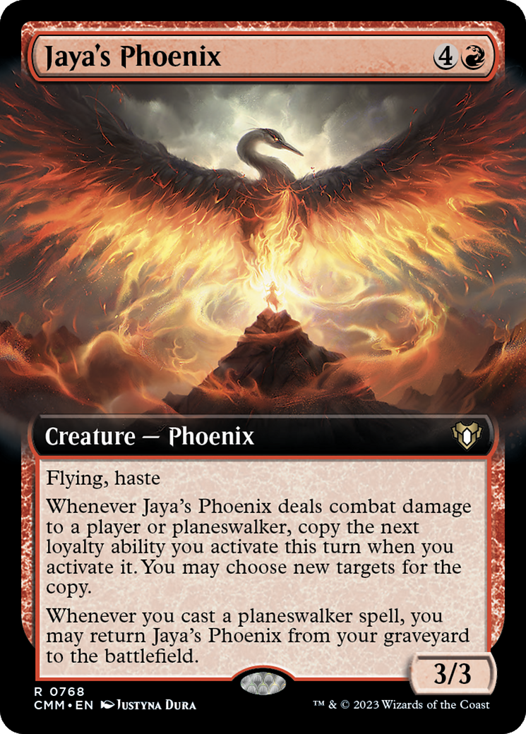 Jaya's Phoenix (Extended Art) [Commander Masters] | Grognard Games
