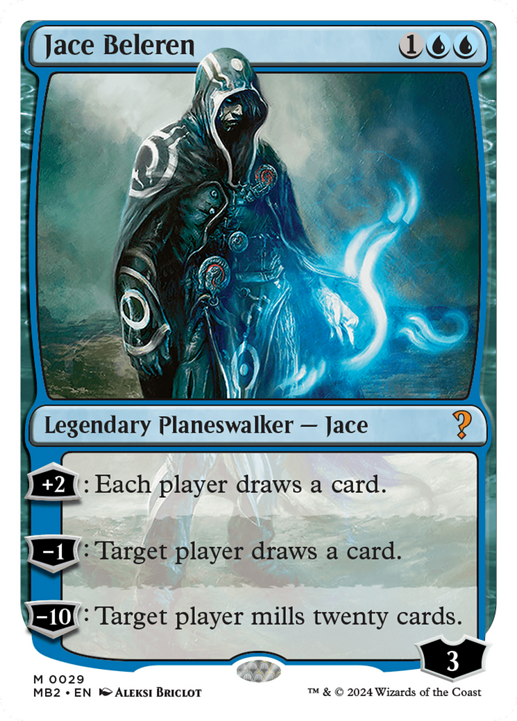 Jace Beleren (White Border) [Mystery Booster 2] | Grognard Games