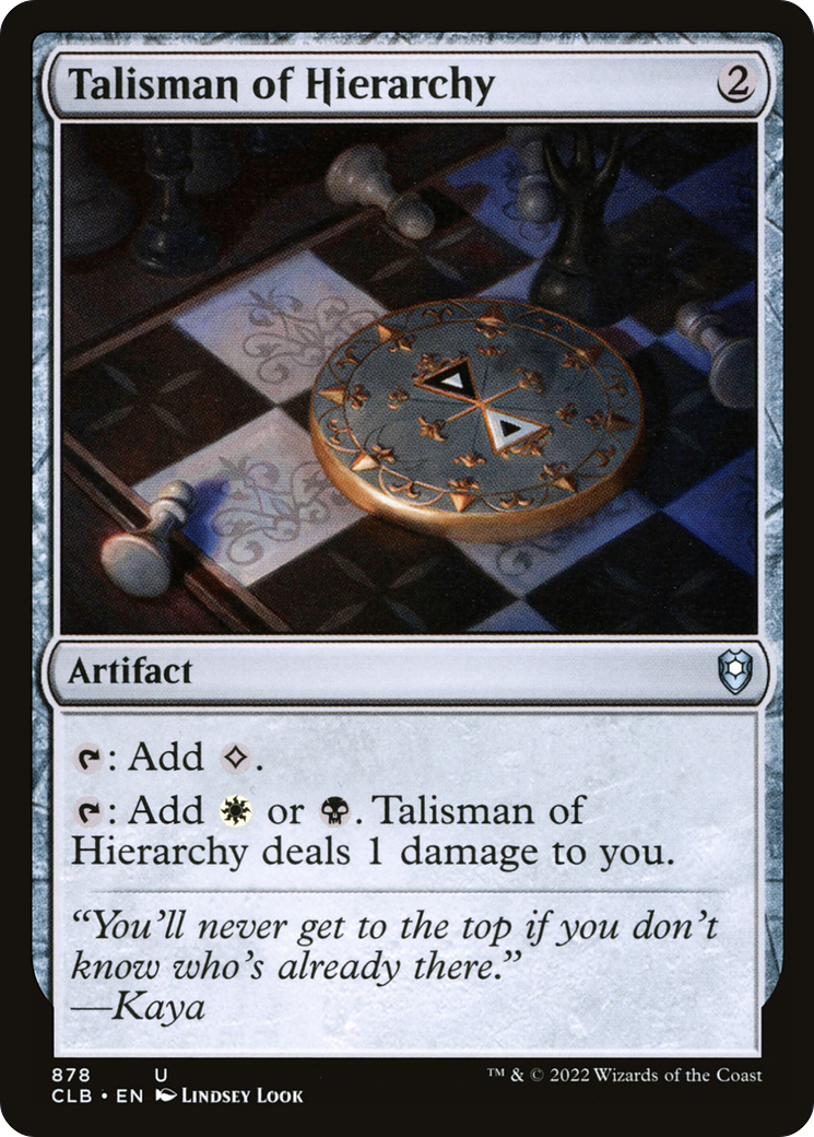 Talisman of Hierarchy [Commander Legends: Battle for Baldur's Gate] | Grognard Games