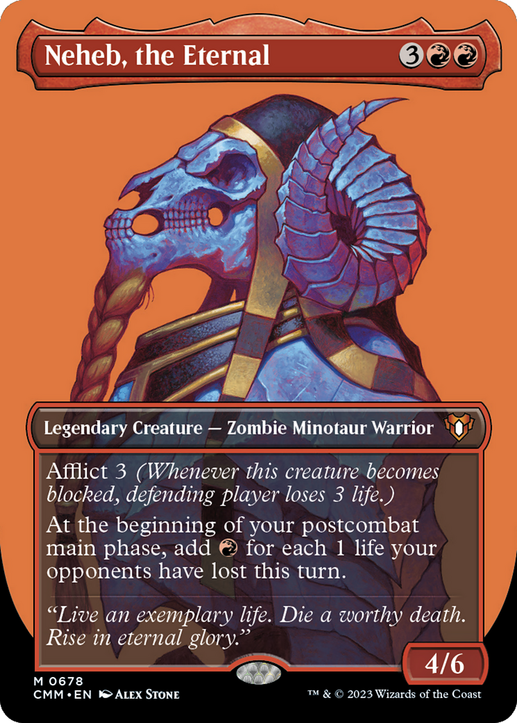 Neheb, the Eternal (Borderless Profile) [Commander Masters] | Grognard Games