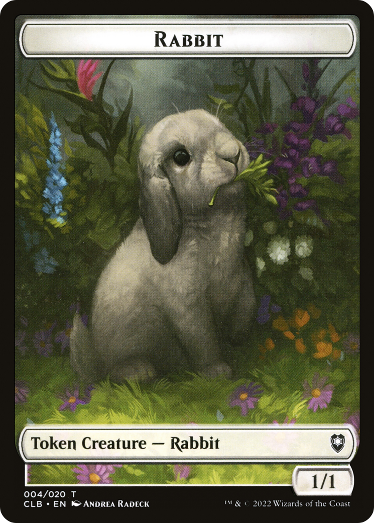 Rabbit Token [Commander Legends: Battle for Baldur's Gate Tokens] | Grognard Games