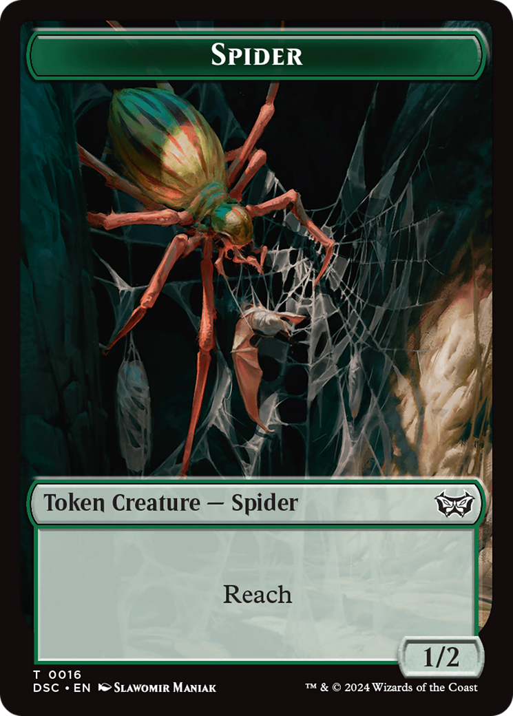 Treefolk // Spider Double-Sided Token [Duskmourn: House of Horror Commander Tokens] | Grognard Games