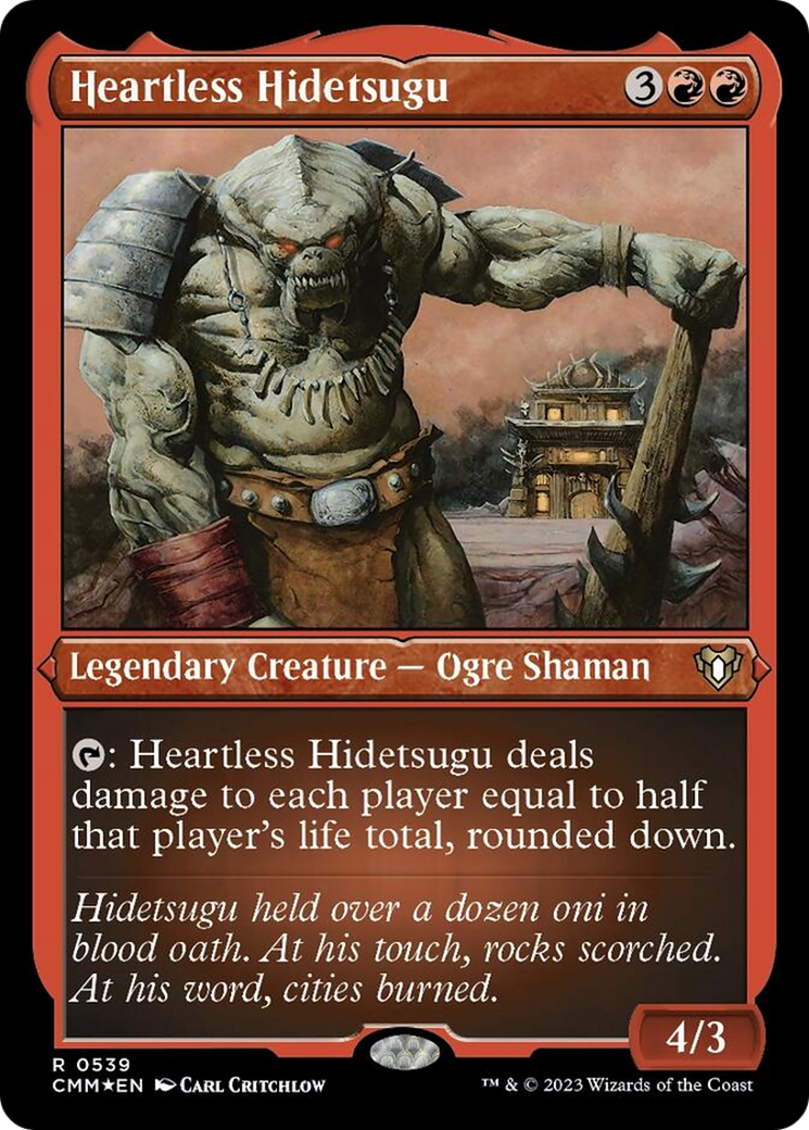 Heartless Hidetsugu (Foil Etched) [Commander Masters] | Grognard Games