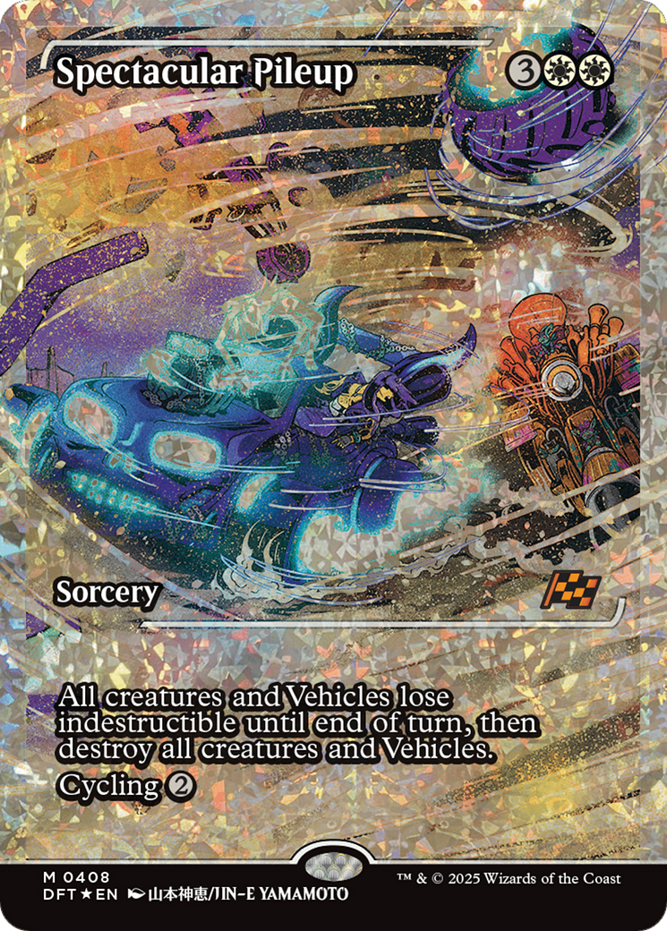 Spectacular Pileup (Showcase Fracture Foil) (Japanese) [Aetherdrift] | Grognard Games