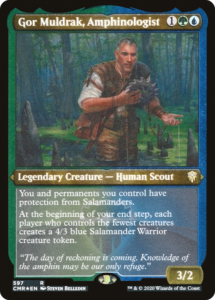 Gor Muldrak, Amphinologist (Etched) [Commander Legends] | Grognard Games