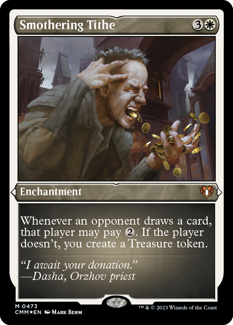 Smothering Tithe (Foil Etched) (CMM-473) - Commander Masters Foil | Grognard Games