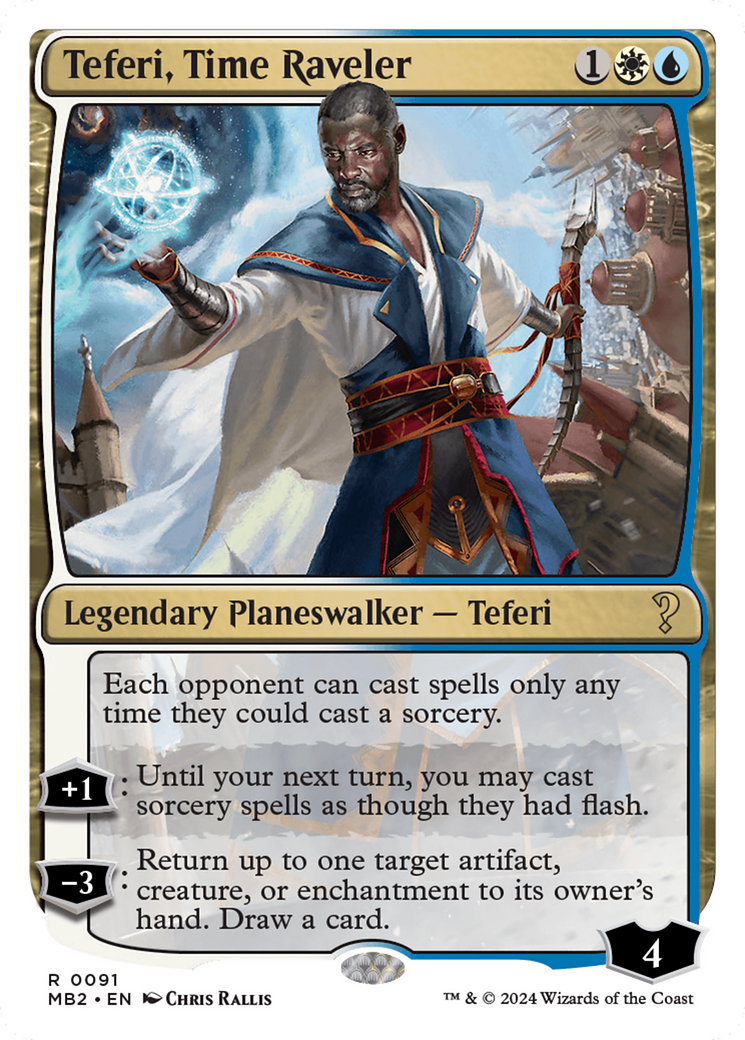 Teferi, Time Raveler (White Border) [Mystery Booster 2] | Grognard Games