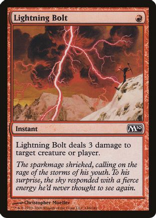 Lightning Bolt (M10) (OVER-146) - Oversize Cards | Grognard Games