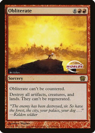 Obliterate (World Championship 2003) (OVER-204) - Oversize Cards | Grognard Games