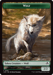 Wolf (0018) // Emblem - Arlinn, Embraces by the Moon Double-Sided Token [Innistrad Remastered Tokens] | Grognard Games