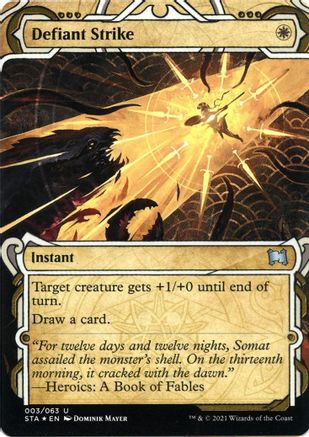 Defiant Strike (Etched Foil) [Strixhaven Mystical Archive] | Grognard Games
