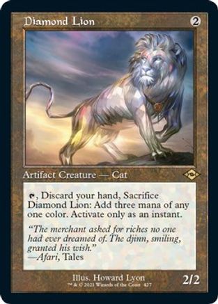 Diamond Lion (Retro Frame) (Foil Etched) (MH2-427) - Modern Horizons 2 Foil | Grognard Games