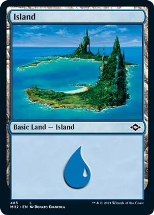 Island (483) (Foil Etched) (MH2-483) - Modern Horizons 2 Foil | Grognard Games