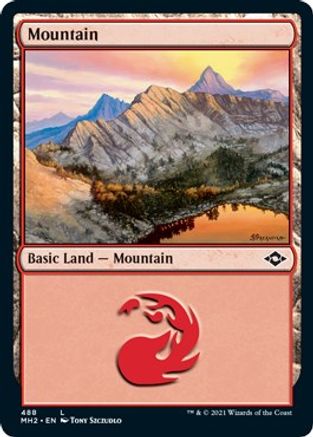 Mountain (488) (Foil Etched) (MH2-488) - Modern Horizons 2 Foil | Grognard Games