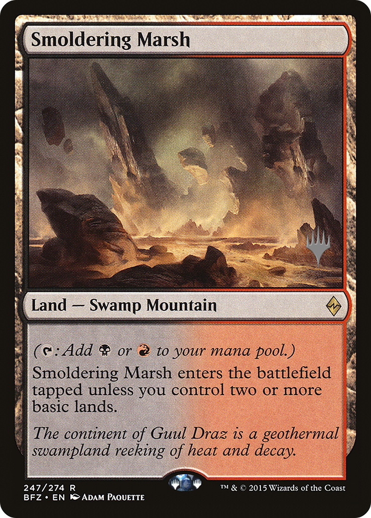 Smoldering Marsh [Battle for Zendikar Promos] | Grognard Games