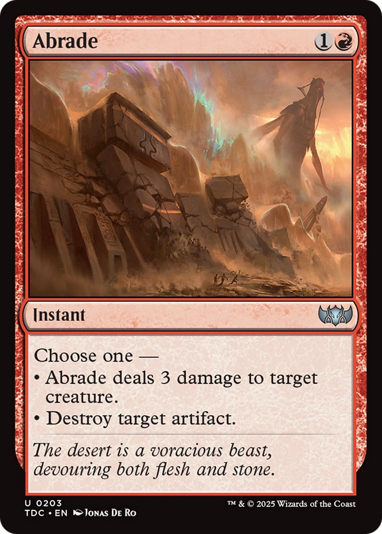 Abrade [Tarkir: Dragonstorm Commander] | Grognard Games