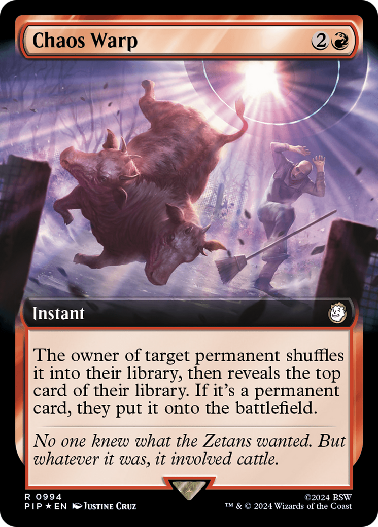 Chaos Warp (Extended Art) (Surge Foil) [Fallout] | Grognard Games