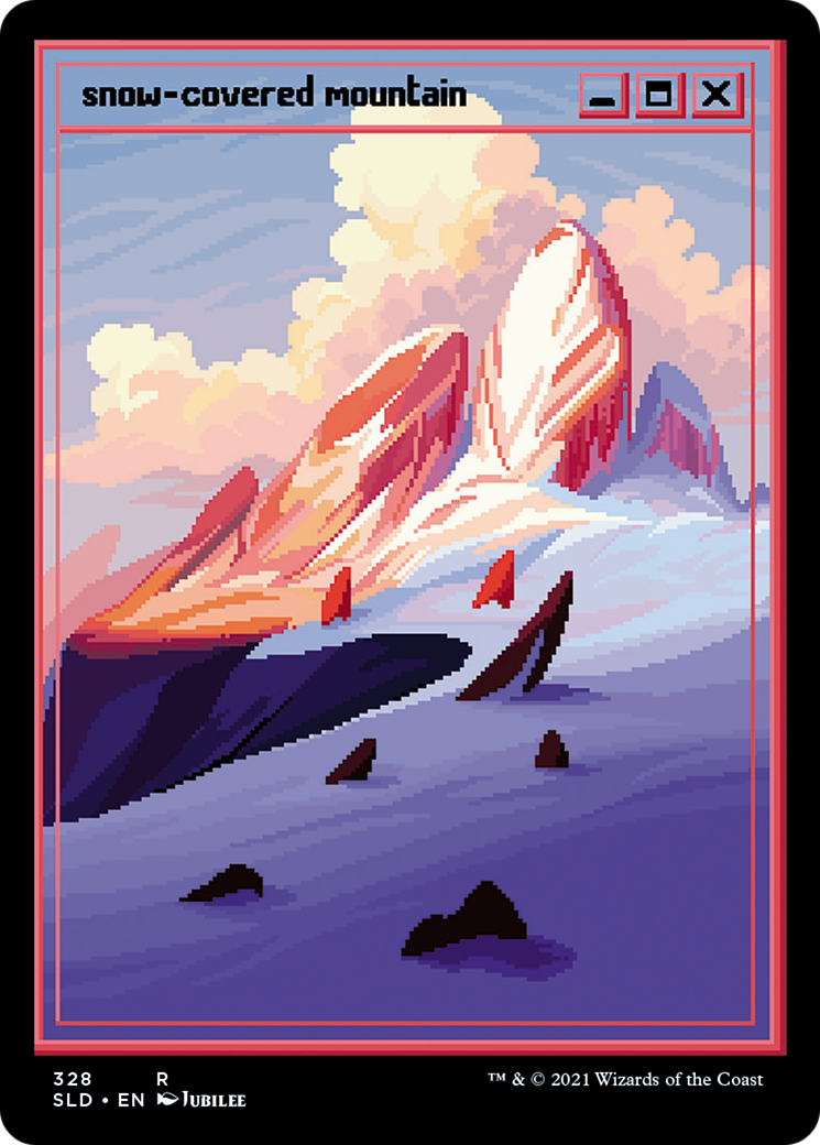Snow-Covered Mountain (SLD-328) - Secret Lair Drop Etched Foil | Grognard Games