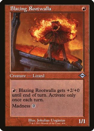 Blazing Rootwalla (Retro Frame) (MH2-404) - Modern Horizons 2 | Grognard Games