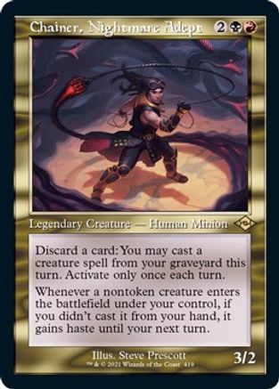 Chainer, Nightmare Adept (Retro Frame) (Foil Etched) (MH2-419) - Modern Horizons 2 Foil | Grognard Games