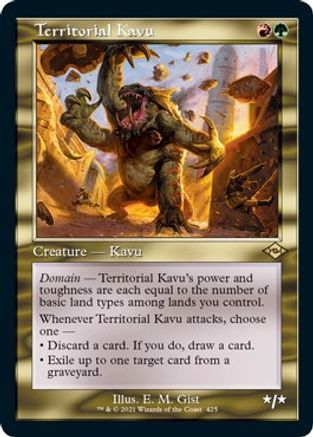 Territorial Kavu (Retro Frame) (Foil Etched) (MH2-425) - Modern Horizons 2 Foil | Grognard Games