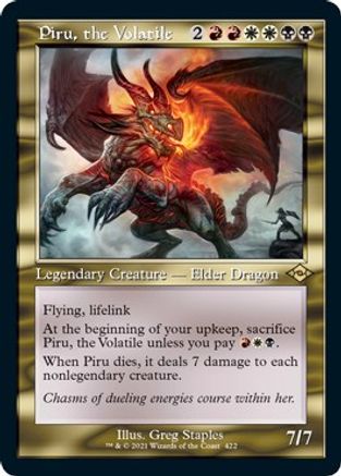 Piru, the Volatile (Retro Frame) (Foil Etched) (MH2-422) - Modern Horizons 2 Foil | Grognard Games