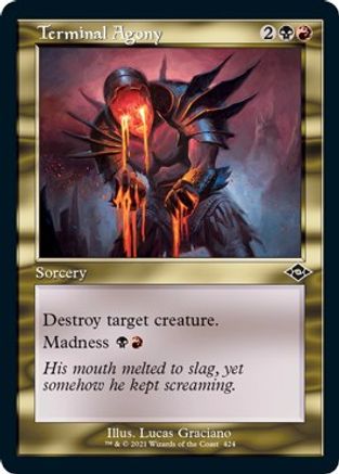 Terminal Agony (Retro Frame) (Foil Etched) (MH2-424) - Modern Horizons 2 Foil | Grognard Games