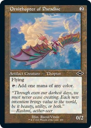 Ornithopter of Paradise (Retro Frame) (Foil Etched) (MH2-430) - Modern Horizons 2 Foil | Grognard Games