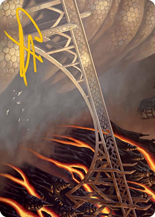 Rustvale Bridge Art Card (Gold-Stamped Signature) [Modern Horizons 2 Art Series] | Grognard Games