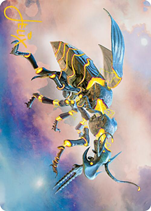 Zabaz, the Glimmerwasp Art Card (Gold-Stamped Signature) [Modern Horizons 2 Art Series] | Grognard Games