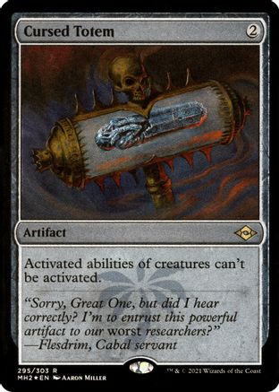 Cursed Totem (Foil Etched) (MH2-295) - Modern Horizons 2 Foil | Grognard Games