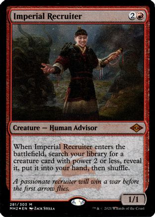 Imperial Recruiter (Foil Etched) (MH2-281) - Modern Horizons 2 Foil | Grognard Games