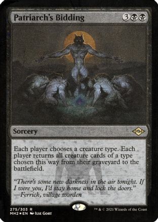 Patriarch's Bidding (Foil Etched) (MH2-275) - Modern Horizons 2 Foil | Grognard Games