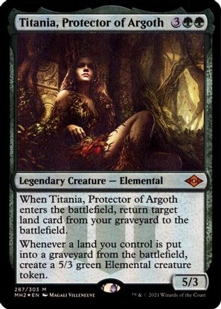 Titania, Protector of Argoth (Foil Etched) (MH2-287) - Modern Horizons 2 Foil | Grognard Games