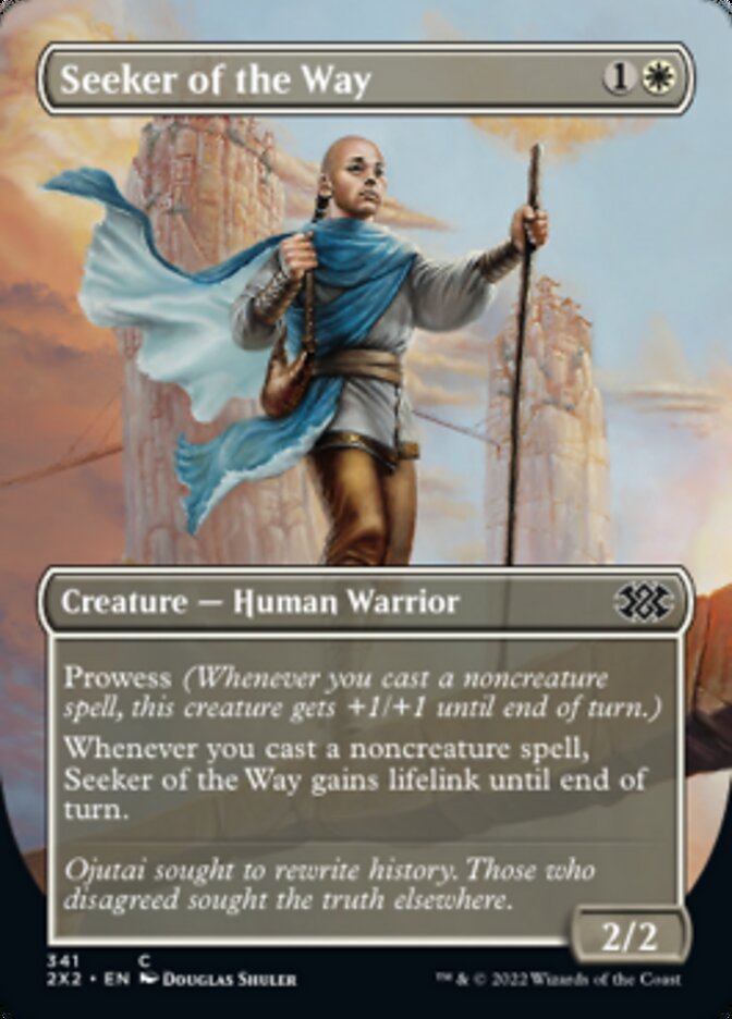 Seeker of the Way (Borderless Alternate Art) [Double Masters 2022] | Grognard Games