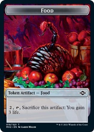 Food (018) // Golem Double-Sided Token (MH2-18 // 12) - Modern Horizons 2 Foil | Grognard Games