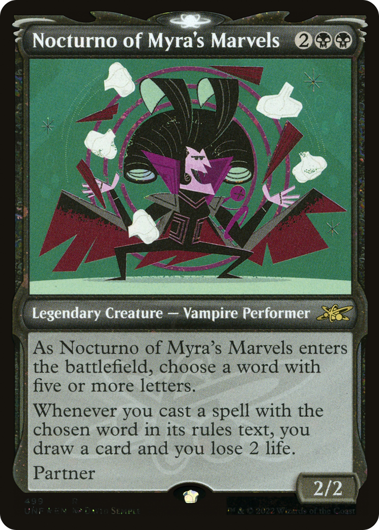 Nocturno of Myra's Marvels (Showcase) (Galaxy Foil) [Unfinity] | Grognard Games