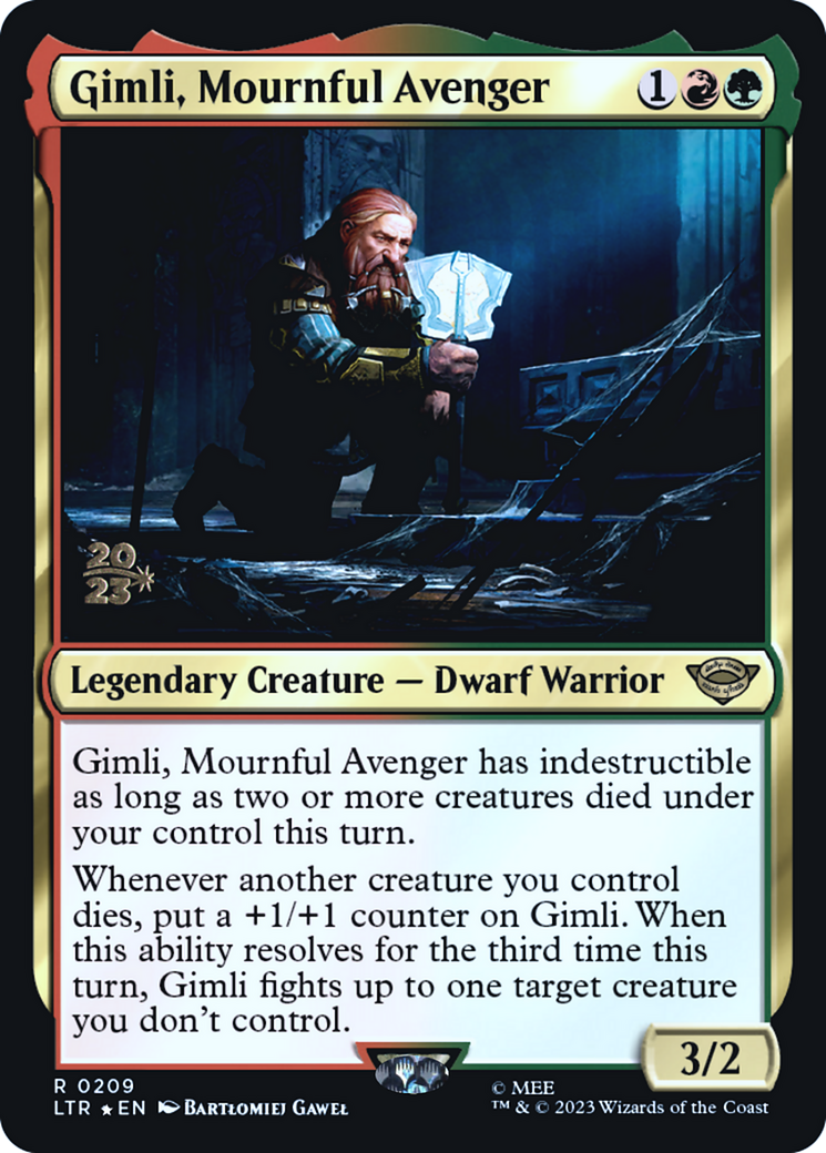 Gimli, Mournful Avenger [The Lord of the Rings: Tales of Middle-Earth Prerelease Promos] | Grognard Games