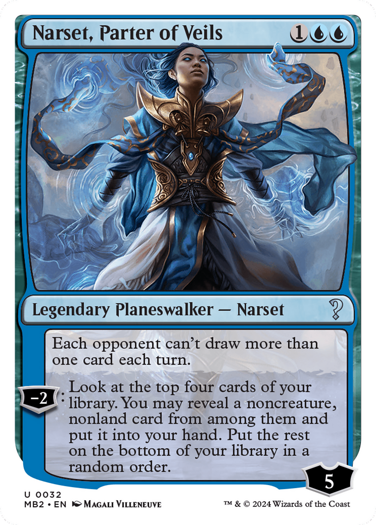 Narset, Parter of Veils (White Border) [Mystery Booster 2] | Grognard Games