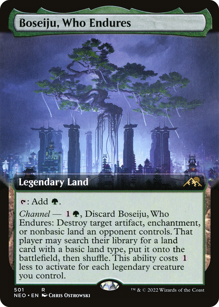 Boseiju, Who Endures (Extended Art) [Kamigawa: Neon Dynasty] | Grognard Games
