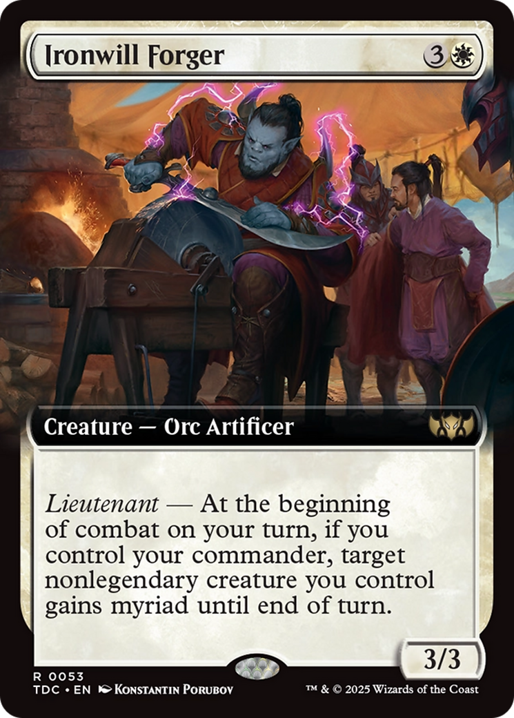 Ironwill Forger (Extended Art) [Tarkir: Dragonstorm Commander] | Grognard Games