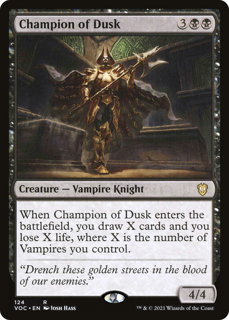 Champion of Dusk [Innistrad: Crimson Vow Commander] | Grognard Games