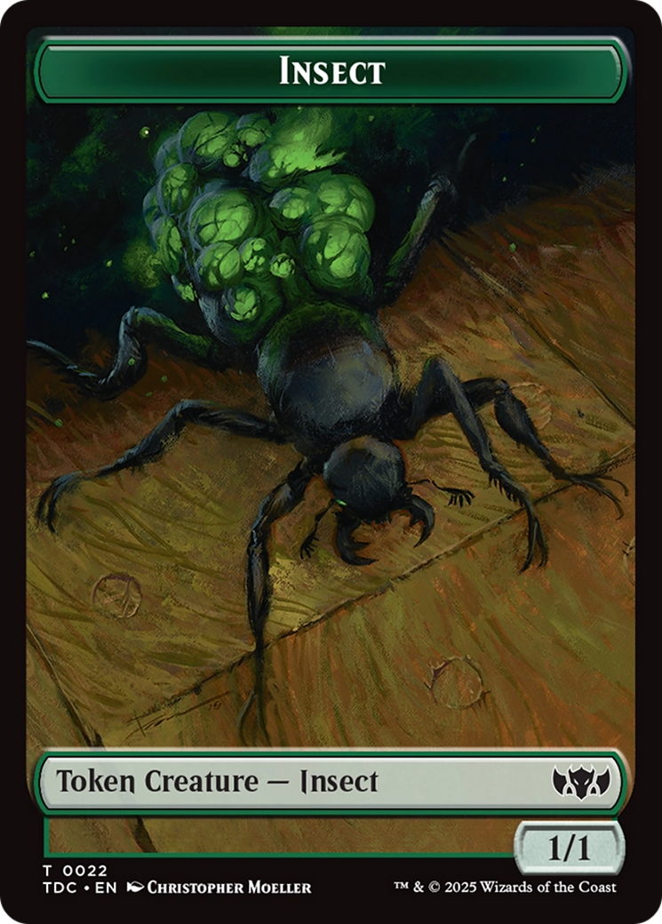 Insect (0022) // Zombie Druid Double-Sided Token [Tarkir: Dragonstorm Commander Tokens] | Grognard Games