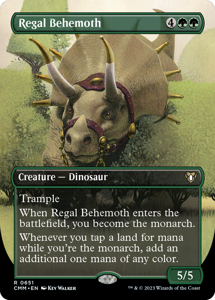 Regal Behemoth (Borderless Alternate Art) [Commander Masters] | Grognard Games