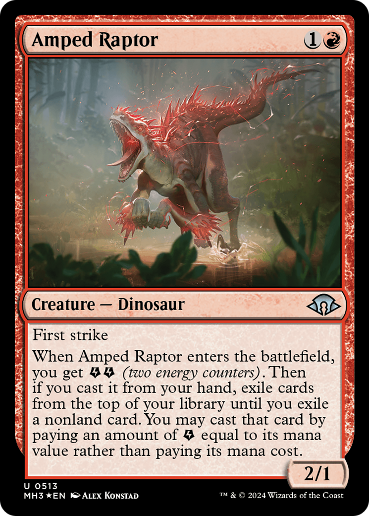 Amped Raptor (Ripple Foil) [Modern Horizons 3] | Grognard Games